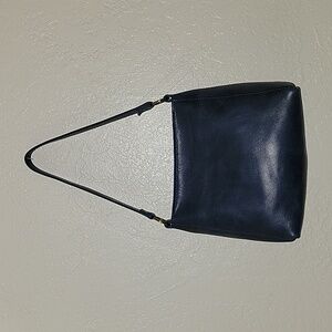 Portland Leather Goods Cowboy Blue Triangle Shoulder Bag PLG 'AP' BNNU